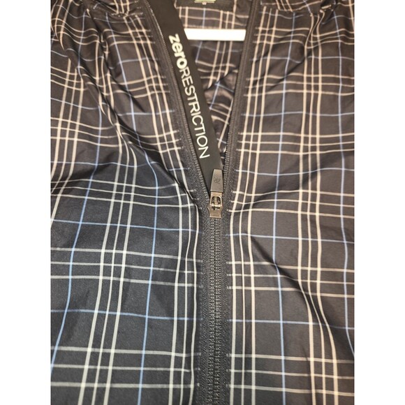 Zero Restriction Men’s Golf Jacket Full Zip Black Plaid Polyester Size Medium - Picture 4 of 12